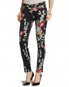 7 For All Mankind Women's The Slim Cigarette Jean, Black Cherry Blossom, 26