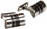 Kenneth Cole New York Men's Half Barrel Enamel Cufflinks Kenneth Cole New York Men's Half Barrel Enamel Cufflinks