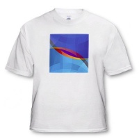 Abstract, Blue and Aqua - White Infant Lap-Shoulder Tee (6M) Abstract, Blue and Aqua - White Infant Lap-Shoulder Tee (6M)