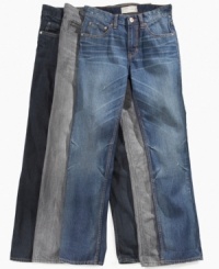 When super-skinny doesn't give the room he needs to really rock out, these skinny jeans from Epic Threads will do the trick. When super-skinny doesn't give the room he needs to really rock out, these skinny jeans from Epic Threads will do the trick.