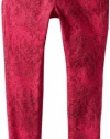 Baby Phat Girl's  Python Skinny Ankle Jeans, Pink, 10