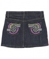 Rocawear Glimmer Life Skirt (Sizes 7 - 16) - dark denim, 10