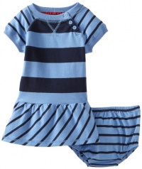Nautica Sportswear Kids Baby-girls Infant Short Sleeve Stripe Dress, Cadet Blue, 24 Months Nautica Sportswear Kids Baby-girls Infant Short Sleeve Stripe Dress, Cadet Blue, 24 Months