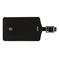 Quickly and easily identify your bag with this high profile genuine leather tag. A snap closure allows you to securely store your personal identification information. A secure buckle closure attaches the tag to your bag. Quickly and easily identify your bag with this high profile genuine leather tag. A snap closure allows you to securely store your personal identification information. A secure buckle closure attaches the tag to your bag.