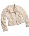 GUESS Kids Girls Big Girl Lace Jacket, TAN (10/12)