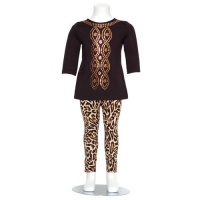 Nicole Miller Baby Girls Size 18M Black Leopard Designer 2pc Outfit Nicole Miller Baby Girls Size 18M Black Leopard Designer 2pc Outfit