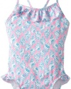 Lilly Pulitzer Baby-Girls Infant Anna Cay Swimsuit, Cosmo Pink A Little Tipsey, 6-12 Months