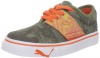 Puma EL ACE Camo JR Sneaker (Little Kid/Big Kid),Teak/Khaki/New Fluorescent Orange,12.5 M US Little Kid