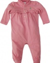 Ralph Lauren Layette Girl's Ruffle Collar Coverall (6 Month, Course Pink)