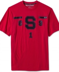 When you're in this Sean John tee, it'll be hard for others to compete with your style. When you're in this Sean John tee, it'll be hard for others to compete with your style.