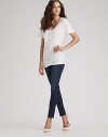 Classic 10 skinny-leg stretch cotton revamped with a cropped, ankle-skimming length.THE FITVery fitted from waist to hem Rise, about 7½ Inseam, about 29 THE DETAILSZip fly Five-pocket style Plain back patch pockets Cotton/spandex; machine wash Made in USA