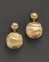 Gorgeously textured 18K yellow gold beads create a striking statement. From the Africa Collection.
