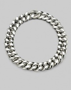 From the Cordelia Collection. Bold and sophisticated, ultra chunky links of sterling silver with a cable link clasp. Sterling silver Length, about 17½ Hinged link clasp Imported
