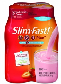 SlimFast Strawberries and Cream Ready To Drink Shakes, 4 Count