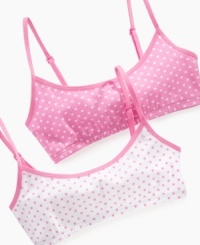 Get to the point. Basics get and upgrade with this cute polka-dot So Jenni bra with adjustable straps and an elastic hem for comfort. Get to the point. Basics get and upgrade with this cute polka-dot So Jenni bra with adjustable straps and an elastic hem for comfort.