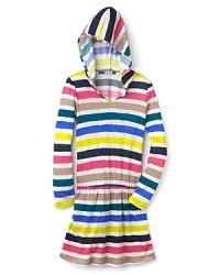 A casual dress from Splendid gets a sporty update with a fun hood detail and bold stripes. A casual dress from Splendid gets a sporty update with a fun hood detail and bold stripes.