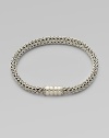 An intricately woven sterling silver chain design. Sterling silver Push clasp closure Length, about 6½ Imported 