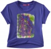 Energie Girls 7-16 High Low Tee With Graphic Tiger, Simply Purple, X-Large