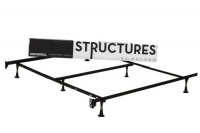 STRUCTURES by Malouf Heavy Duty 6-Leg LINENSPA Adjustable Metal Bed Frame with Double Center Support and Glides Only - UNIVERSAL (Cal King, King, Queen, Full XL, Full, Twin XL, Twin) STRUCTURES by Malouf Heavy Duty 6-Leg LINENSPA Adjustable Metal Bed Frame with Double Center Support and Glides Only - UNIVERSAL (Cal King, King, Queen, Full XL, Full, Twin XL, Twin)