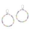 Sterling Silver Multi-Colored Swarovski Elements 5mm Circle Drop Lever Back Earrings