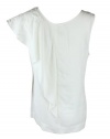 10 Crosby Derek Lam Womens White Asymmetric Cascade Silk Blouse Top 4