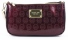 Michael Kors Jet Set Large Pouchette Mono Patent Bordeaux Purse