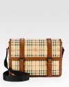 The iconic-checked pattern and faux leather trim add a vintage air to this classic silhouette. Flap with magnetic closureAdjustable shoulder strapInterior zip pocket63% PVC/18% polyester/15% cotton/4% acrylic Fully lined 15¾W x 11H x 3½D Made in Italy