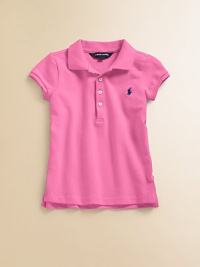 Rendered in lightweight cotton, this classic polo features a requisite embroidered pony at the chest.Polo collarShort sleevesButton downCotton/elastaneMachine washImported Please note: Number of buttons may vary depending on size ordered. 