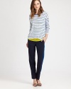 Made from lightweight linen, a striped sweater with timeless dropped shoulders and an easy fit.BoatneckDropped shouldersLong sleevesRibbed trimPull-on styleAbout 30 from shoulder to hemLinenDry cleanImported Model shown is 5'9 (175cm) wearing US size Small. 