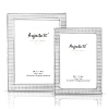 Argento Nail Head sterling silver frames. Dual easel for portrait and landscape tabletop display. Solid .925 fine sterling silver. Clear lacquered for tarnish free appearance.