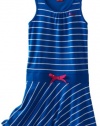 Puma - Kids Girls 7-16 Stripe Dress, Victoria Blue, Large