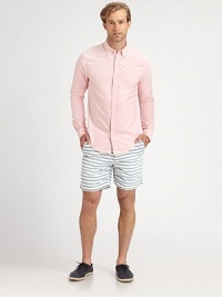 A signature staple of a gentleman's wardrobe that exudes casual elegance, tailored in crisp, cool cotton with logo detail near the hem for a sporty finish.Button-frontCottonMachine washImported A signature staple of a gentleman's wardrobe that exudes casual elegance, tailored in crisp, cool cotton with logo detail near the hem for a sporty finish.Button-frontCottonMachine washImported