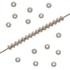 Silver Plated Rondelle Beads 3x2mm (144)