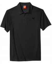 Don't let them see you sweat! Keep your cool with polo golf shirts from Puma, featuring moisture management for comfort. This golf shirt is sure to give you the confidence you need to get your ace in the hole. Don't let them see you sweat! Keep your cool with polo golf shirts from Puma, featuring moisture management for comfort. This golf shirt is sure to give you the confidence you need to get your ace in the hole.