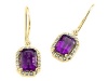 Genuine Amethyst Earrings by Effy Collection® in 14 kt Yellow Gold