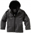 Calvin Klein Boys 2-7 ck Melton Wool Jacket, Charcoal, 7