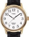 Timex Women's Black Leather Easy-Reader Indiglo Watch