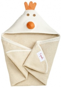 3 Sprouts Hooded Towel, Cream