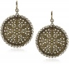 Liz Palacios Piedras Antiqued Swarovski Crystal Circle Earrings