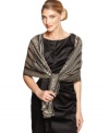 Row upon row of draped sequins make this Cejon scarf the perfect way to wrap up your look for a special evening event.
