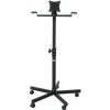 Audio2k Ast-420x Flat Panel Tv/monitor Stand with Metal Mic Holders & Wheel Base