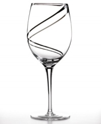 A ribbon of black in clear glass adds bold style to any wine, red or white. With a classic shape and sturdy construction, this goblet is a sophisticated twist on the ordinary. From Luigi Bormioli's collection of drinking glasses. A ribbon of black in clear glass adds bold style to any wine, red or white. With a classic shape and sturdy construction, this goblet is a sophisticated twist on the ordinary. From Luigi Bormioli's collection of drinking glasses.