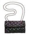 A unique quilted snake print mesh covers this eye-catching shoulder bag from BCBGMAXAZRIA. Detailed with chain shoulder straps and matching trim, this stunning style will steal any spotlight.