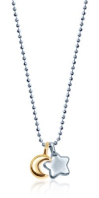 Alex Woo Mini Additions Sterling Moon and 14k Gold Star Pendant Necklace Alex Woo Mini Additions Sterling Moon and 14k Gold Star Pendant Necklace