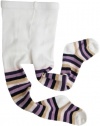 Egg By Susan Lazar Striped Knit Tights - Pink/Purple-2T-4T