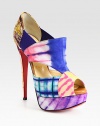 A vibrant tie-dyed pattern transforms this sexy platform silhouette with skin-baring cutouts. Self-covered heel, 6 (150mm)Covered platform, 1½ (40mm)Compares to a 4½ heel, (115mm)Cotton upperLeather liningSignature red leather solePadded insoleMade in Italy