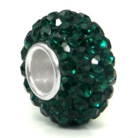 Swaroski Emerald Green Crystal Ball Bead Sterling Silver Charm Fits Pandora Chamilia Biagi Trollbeads European Bracelet Swaroski Emerald Green Crystal Ball Bead Sterling Silver Charm Fits Pandora Chamilia Biagi Trollbeads European Bracelet
