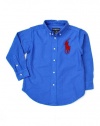 Polo Ralph Lauren Boys Big Pony Blake Oxford, Blue, 6