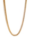 The beauty's in the details. Kenneth Cole New York's gold-plated mixed metal necklace is composed of several gold-tone chains with crystal cup chain accents and glass stones. Approximate length: 17 inches + 3-inch extender.