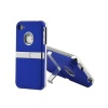 MetaiCase Deluxe AT&T Verizon Blue Iphone 4 4S 4G Case Cover with Kickstand